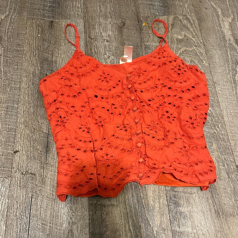 Opalhouse Orange Embellished Cropped Camisole
